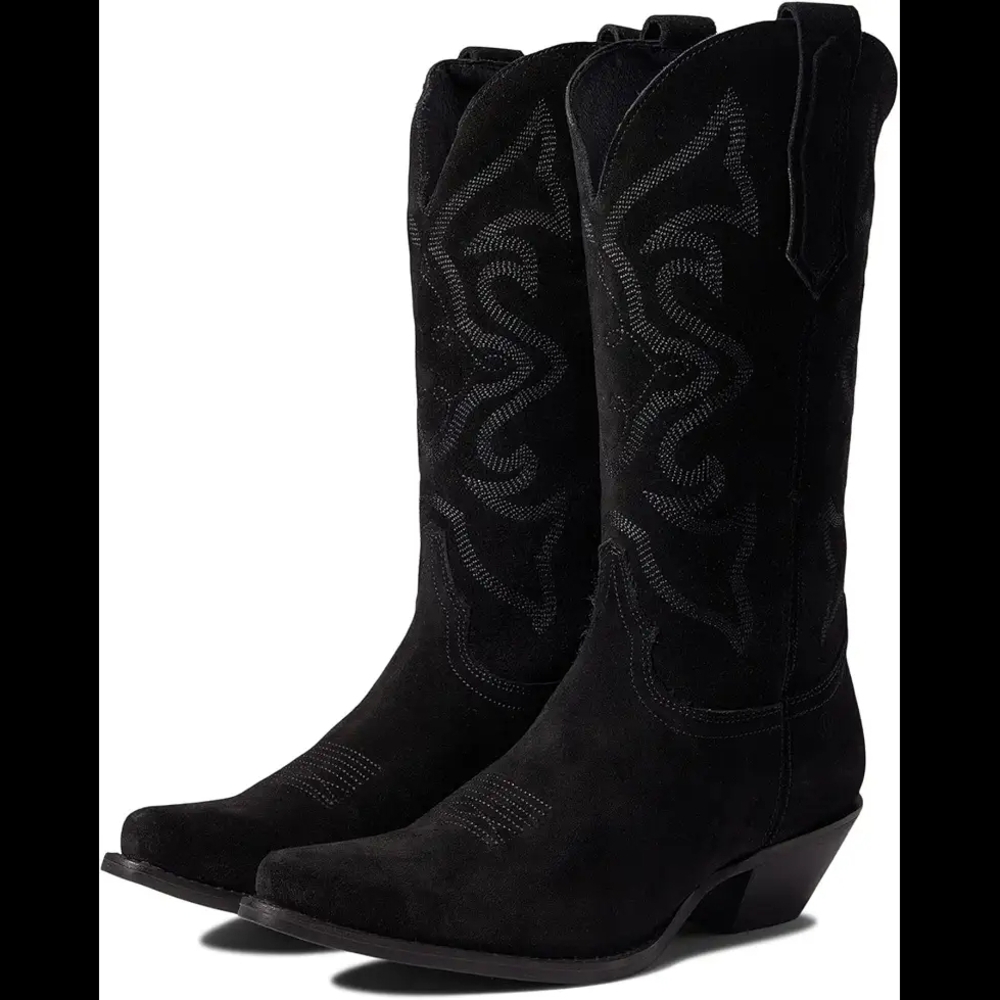 NEW Dingo Out West Womens Black Leather Western Heeled Boots Size 7.5